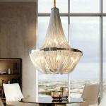 Large Luxury Modern Metal Tassel Chandelier For Wedding Decor