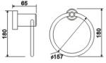 Wall Mount SUS304 Bathroom Hand Towel Ring Satin Finish Brushed Chrome Hand