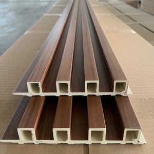 China Modern Style Wood Grain Solid Color Decorative WPC Wall Panel for Living Room factory