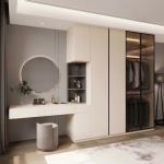 Luxury Wardrobe Hotel Room Cabinets Bedroom Dressing Cabinet Integrated
