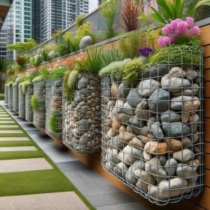 China Garden Gabion Stone Cage Wall Welded High Strength With Fast Delivery galvanized gabion basket factory