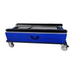 Aluminum Blue 40" Heavy Duty Collapsible Dog Crate With Grooming Arm