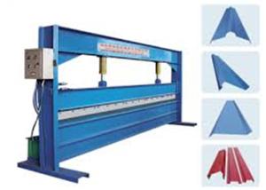 China Blue Color 4m Width Hydraulic Sheet Bending Machine For Galvanized Steel Coil factory