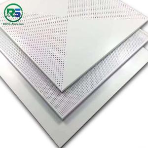China White Perforated AA1100H24 Aluminium Clip In Ceiling tiles for Shopping mall factory