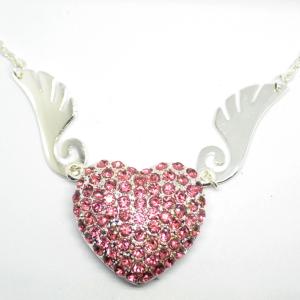 China Lady Necklace Diamond Usb Stick 32GB 64GB 2.0 Flash Drive full Memory factory