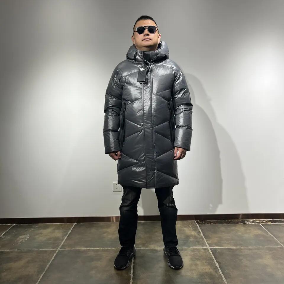 High Quality Fashion High Street Cotton or White Duck Down Filling Hoodie Puffer Jacket for Men Parka Coat