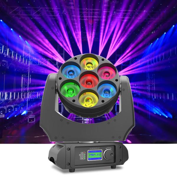 Mini Stage DJ LED Moving Head Light Bee Eye 7pcs 40w DMX Beam Wash Zoom 4 In 1