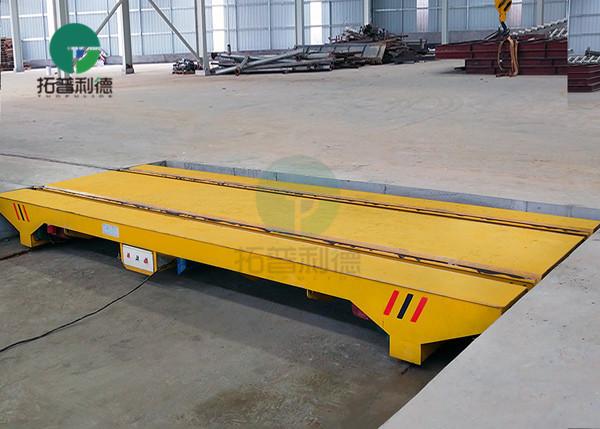 Towed Cable Powered Factory Material Handling Hydraulic Rail Transport Cart For