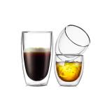 Hot sales glass cup heat-insulated double wall glass cup for tea and coffee