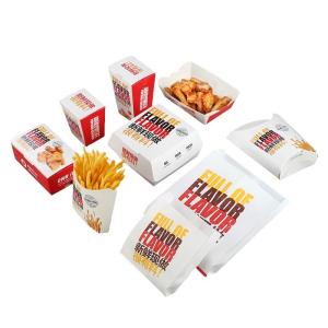China Biodegradable Burger Hamburger French Fries Boxes Package Customized Shape factory