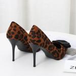 ZM034 929-23 Spring New Sexy Leopard High Heels Women'S Stiletto Shallow Mouth