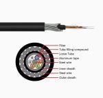 Outdoor GYTA33 Steel Wire Fiber Optic Cable 2-288 Core 25D 12.5D for Underwater