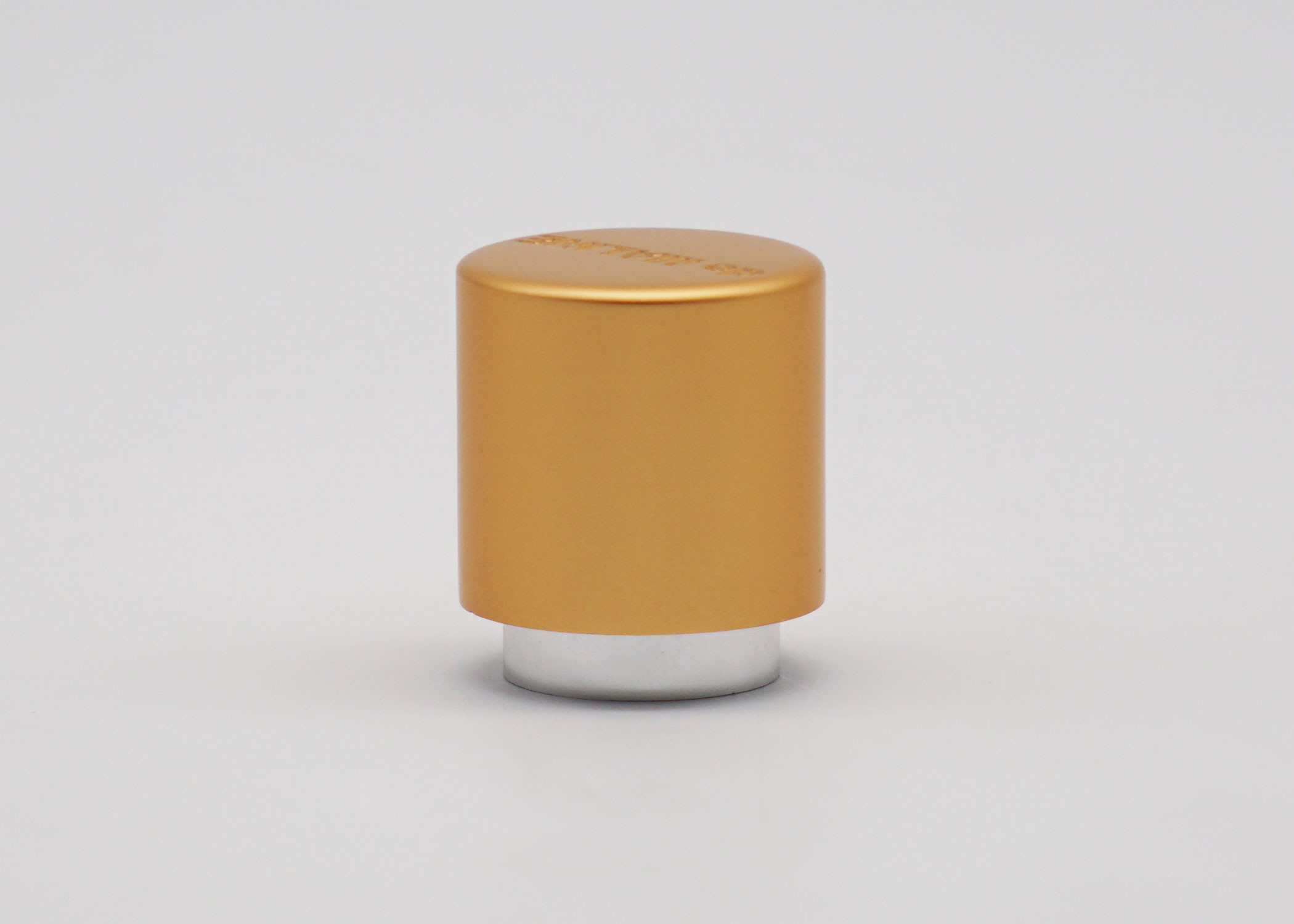 Matte Silver Perfume Cap Aluminum Cylinder Bottle Lids Non Spill