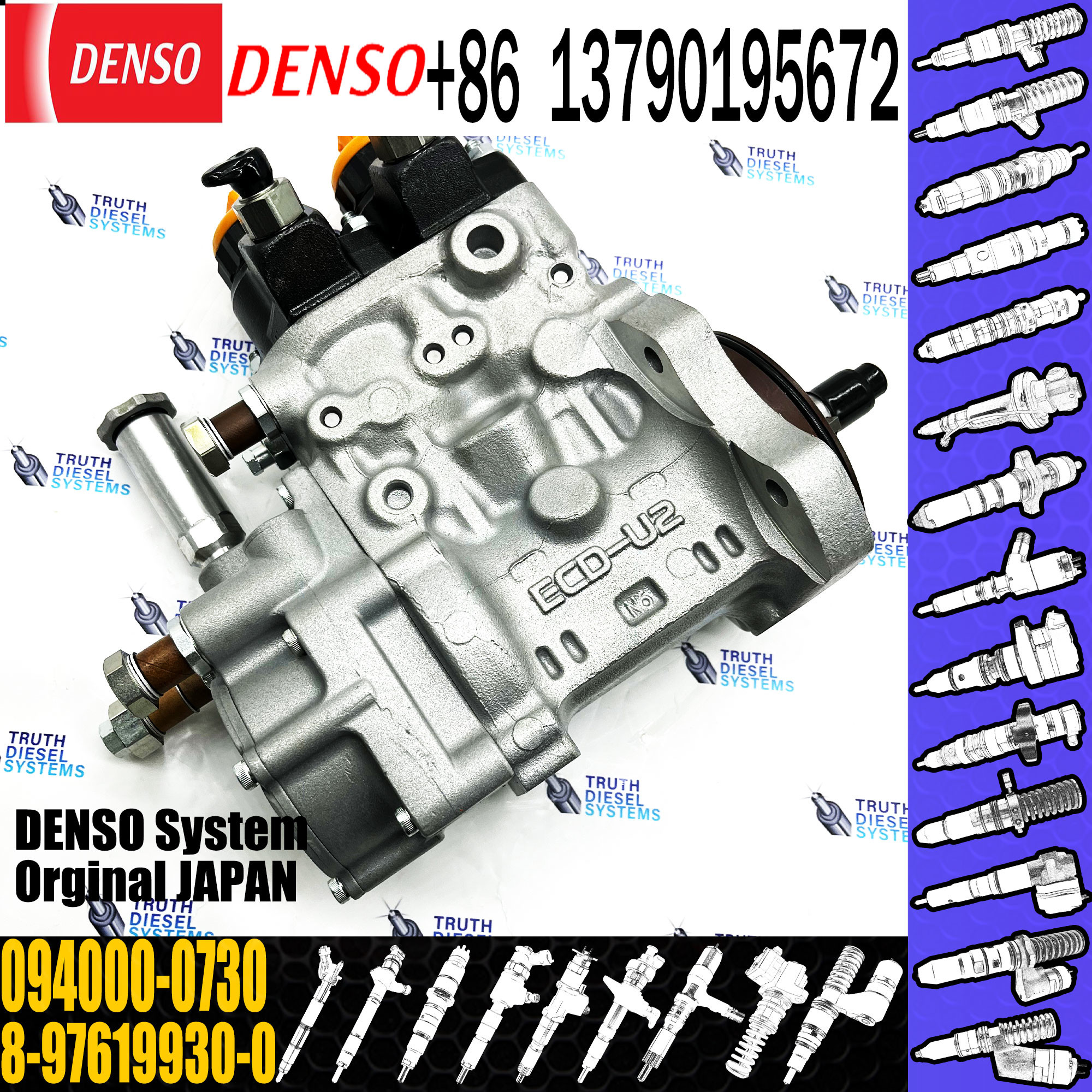 Diesel Engine Fuel Injection Pump 094000-0730 for ISUZU 6WG1 094000-0732 8-97619930-2