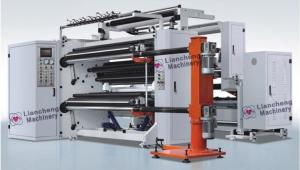China Adhesive Paper / Film Roll Label Rewinder Machine Perfect Integration Design factory