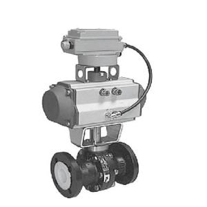 China PTFE Lined Ball Valve Pneumatic Supply Class 150 Pressure NPS 1 - NPS 8 Size factory