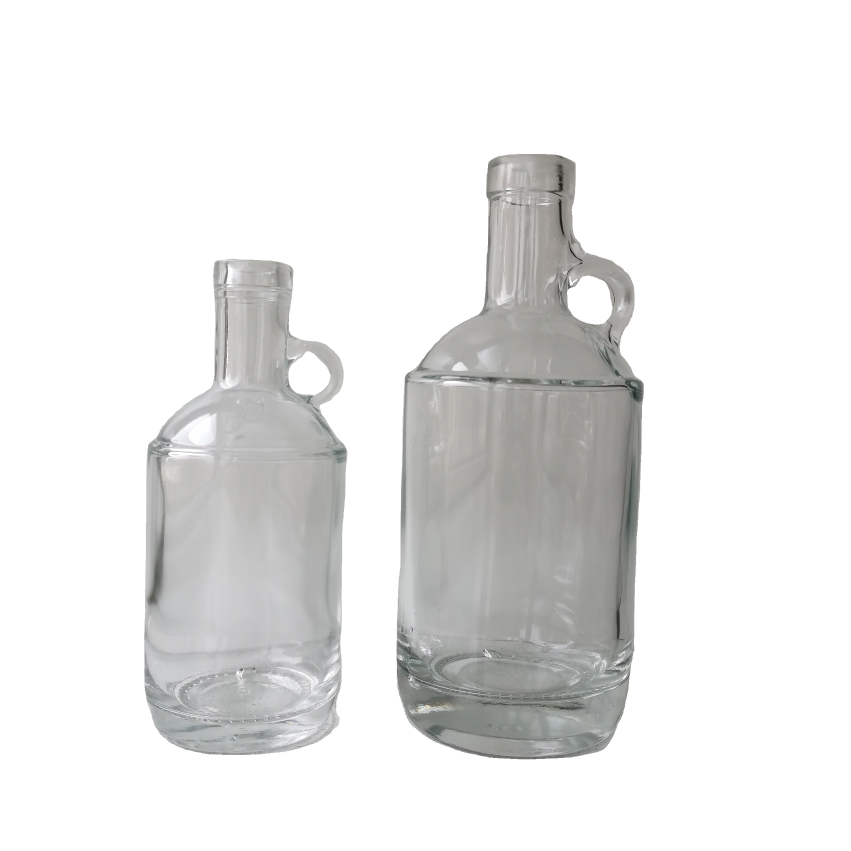 Glass Products 750ml Bottle With Cork For Liquor Vodka Clear Glass Collar