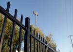 Pressed Spear Top Security Steel Fencing with Punched Tube Rails Garrison