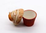 Earthenware Red Ceramic Kitchen Canisters Ice Cream Cone Cookie Jar Chocolate
