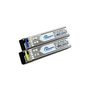 China 1.25Gb/S Bi Directional Transceiver Single LC/SC 1550nm Tx 1310nm Rx 20Km SFP Transceiver factory