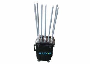China 7 Channels 350w Manpack Jammer Fiber Glass Antennas For 3G 4G GPS , AC110-220V factory