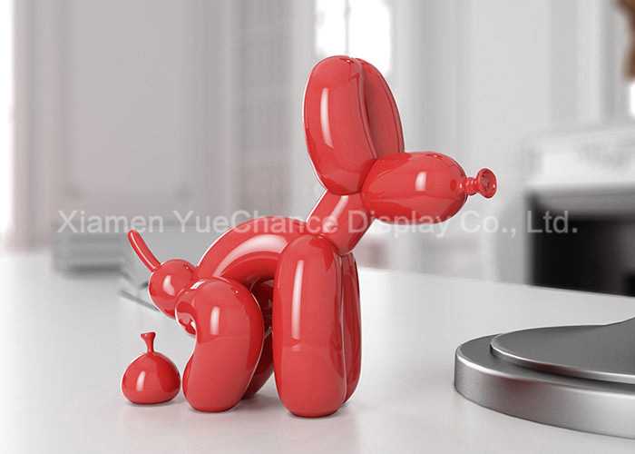 Shining Red Life Size Animal Statues , Custom Fiberglass Statues For Decoration
