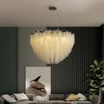 Durable LED Custom Crystal Chandeliers Stainless Steel Lamp Body K9 Primary