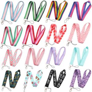 China Custom Lanyard With Id Card Badge Holder Nylon Anime Cell Phone Lanyard Keychain Printed Polyester Lanyards With Logo Custom factory