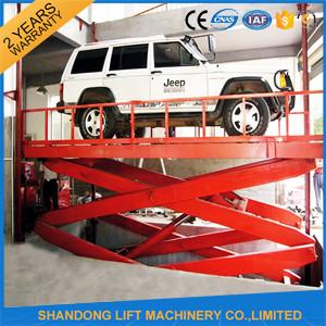 China 220V Electric Portable Hydraulic Scissor Car Lift for Outdoor / Home Garage CE factory