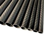 Customized 3K Weave Carbon Fiber Round Tube Roll Wrapped Tubing - High Tensile