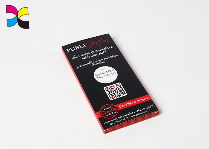 Custom Red Printed Cardboard Boxes Strong Chocolate Packaging Hot Stamping