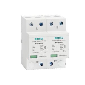 BRITEC BR-50GR 275 2P Ac Type 1 Spd Surge Protective Device Lightning Protection Arrester T1 spd