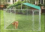 Sliver Color Large Galvanized Dog Kennel With Top Various Materials 10'*10'*6