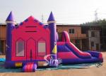 4in1 pink kids party inflatable princess bounce house with slide from Guangzhou