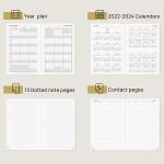 Multicolor Cover Hardcover Planner 2023 Black Daily Weekly Schedule Yearly