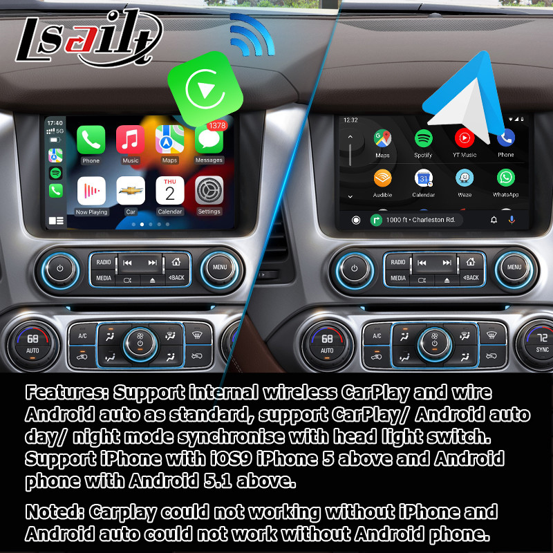 Android auto carplay box interface for Chevrolet Suburban Tahoe with rearview WiFi video