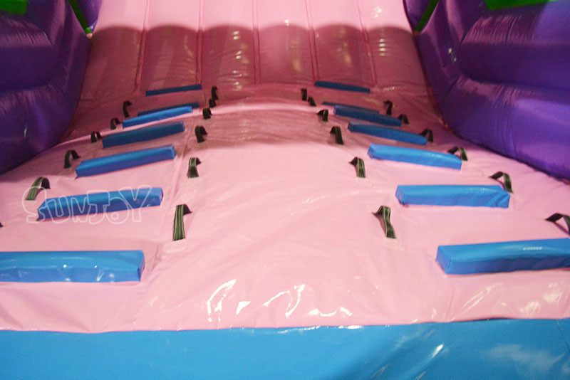 12M Length Pink Green Inflatable Obstacle Course For Adult