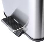 Square Foot Pedal Waste Bin 3L Dustbin Step Trash Bin Stainless Steel Trash Can
