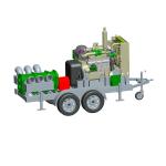 NBR Rubber Rotary Mobile Diesel Pump Practical Flexible Emergency