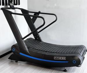 China Commercial Gym Machines Non Motorized air Runner Manual Curved Treadmill factory