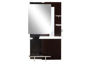 China Single Side Wooden Salon Mirror Station Royal Style With LED Light , Color Customized factory