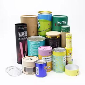 Food Grade Recyclable Kraft Paper Tube New Style Wine Cylinder Packaging for