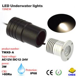 China Outdoor Waterproof IP68 Landscape LED underwater lights 3W Poor Fountains light factory