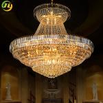 E14 Hotel Crystal Pendant Light Modern Luxury Gold Crystal Chandelier