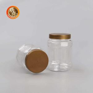 China Empty Wide Mouth Plastic Jam Bottle 87mm Round Pet Food Jar factory