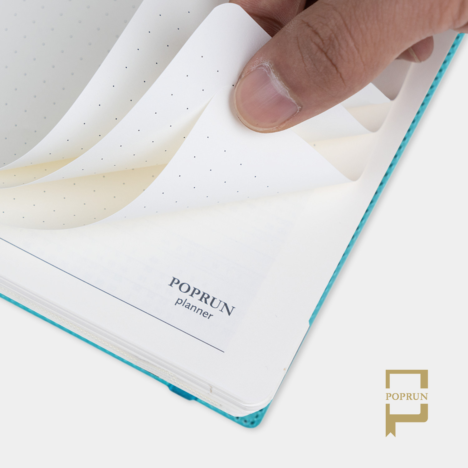 A5 Size Turquoise Medium Academic Planner Customization Support