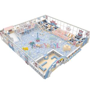 China 280 Squares Attractive Blue Trampoline Ocean Ball Indoor Children Playground factory