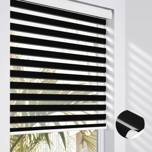 Breathable UV Proof Customizable Zebra Blinds Fabric for French Window Sunshade