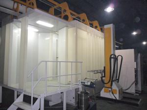China Electrostatic Automated Powder Coating Line With Spray Tunnel Pretreatment 50W factory