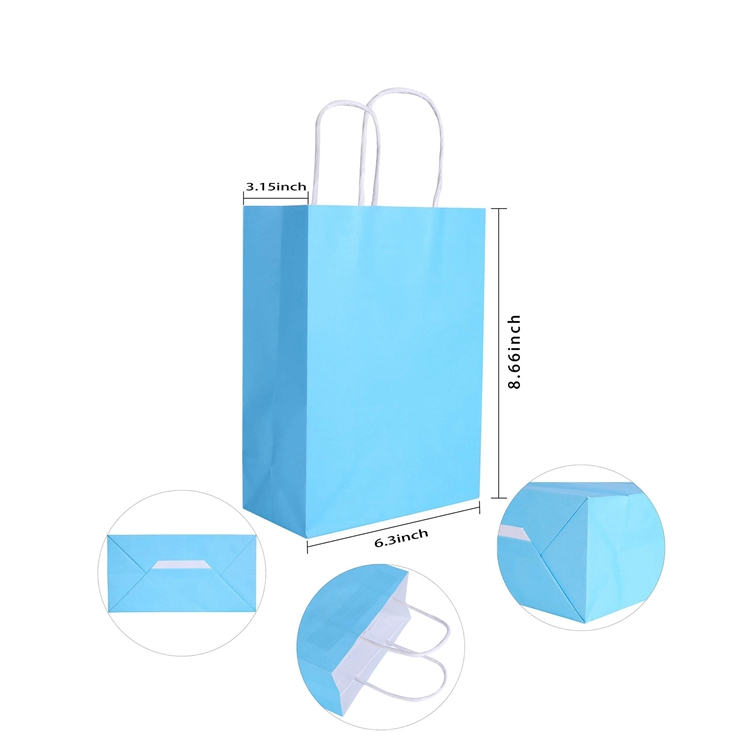 Handmade Low MOQ Degradable Strong Cute Small Gift Candy Kraft Paper Bag For Parties